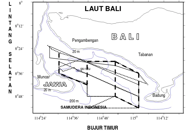 Gambar 3.1.  Perairan Selat Bali 
