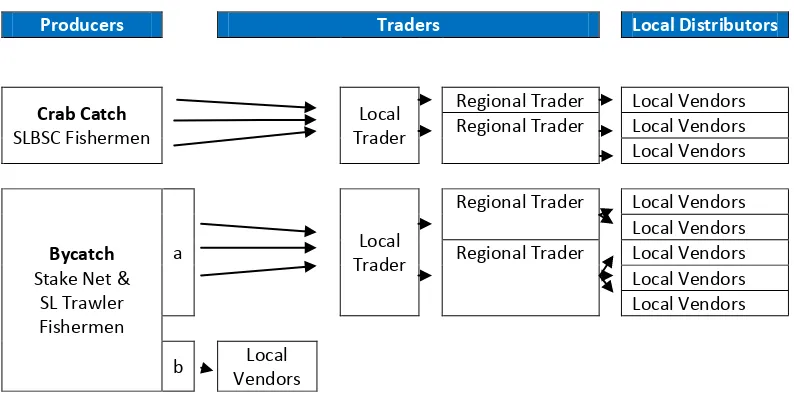 Figure 6 Schematic representation of supply chains for small, very small and  very very small SLBSCs 
