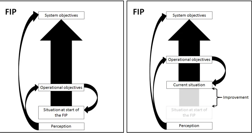 Figure 2.5 Continuous Improvement (CI) in the context of the Fishery Improvement Project (FIP) extended with perception