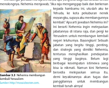Gambar 3.3  Nehemia membangun 