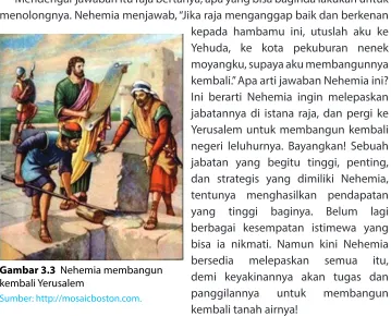 Gambar 3.3  Nehemia membangun 