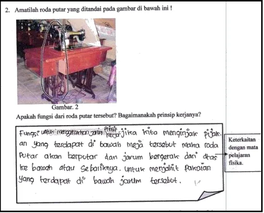 Figure 4. Students' answers on question number 2, first activity 