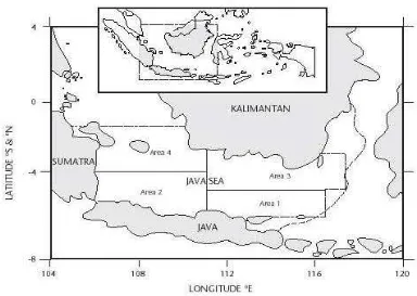 Gambar 9   Peta perairan Laut Jawa (Purwanto, 2003) 