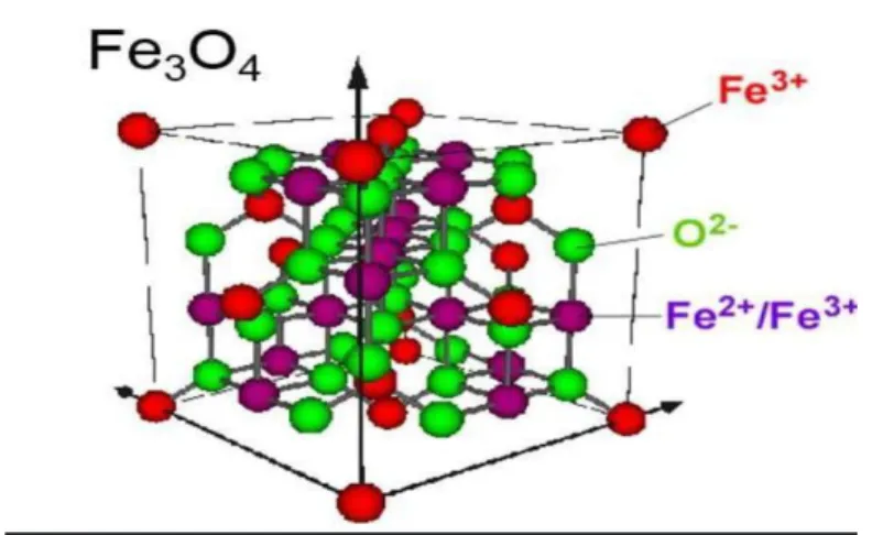 Gambar 2.1 Struktur ikatan kimia  Fe 3 O 4   
