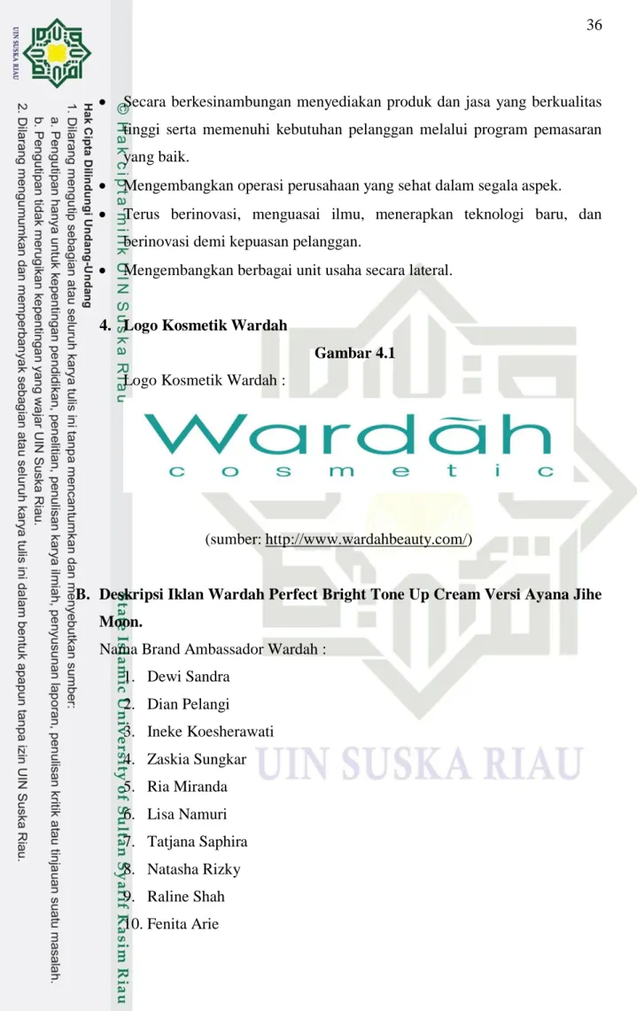 Gambar 4.1   Logo Kosmetik Wardah : 