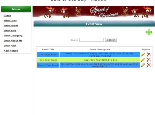 Gambar 4.27 Halaman View Event (Admin) 