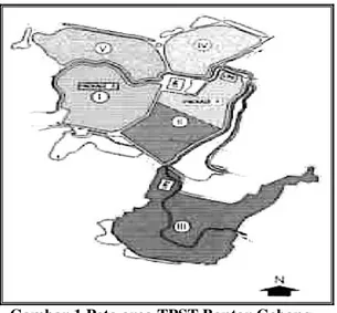 Gambar 1 Peta area TPST Bantar Gebang  (Kajima, 2005) 