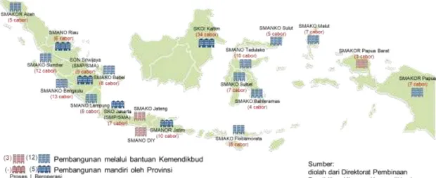 Gambar Pemetaan Sekolah Khusus/Keberbakatan Olahraga di Indonesia 