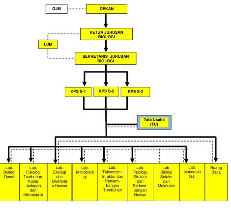 Gambar 3. Struktur 0rganisasi Jurusan Biologi Universitas Brawijaya 