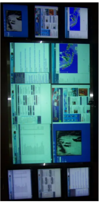 Gambar 7. Gambar Wall Display Ruang Utama Command Center