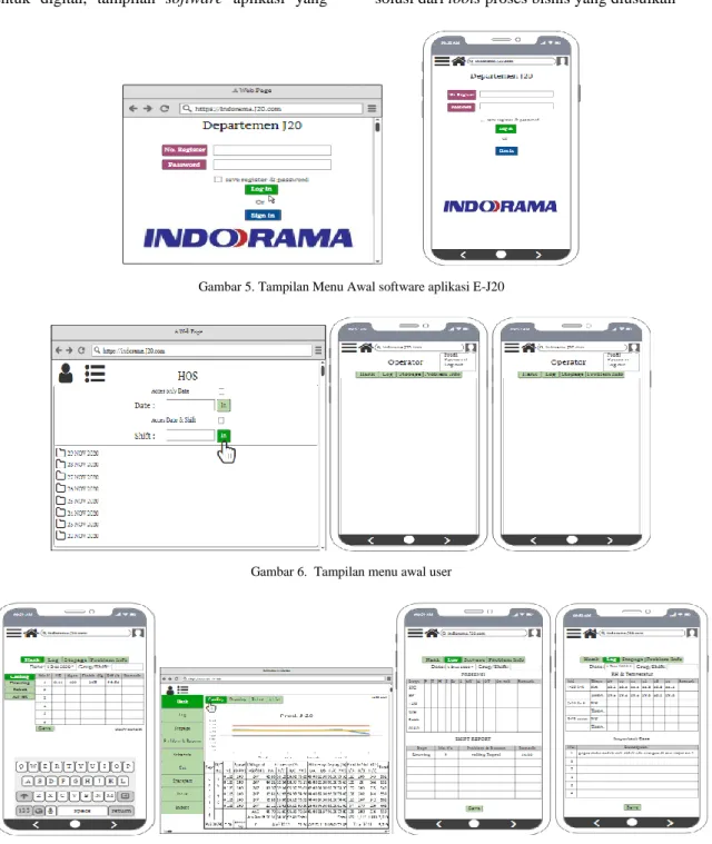 Gambar 5. Tampilan Menu Awal software aplikasi E-J20 