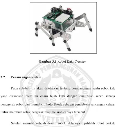 Gambar 3.1 Robot Kaki Crawler 