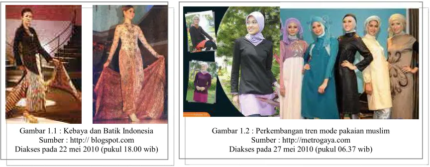 Gambar 1.1 : Kebaya dan Batik Indonesia 