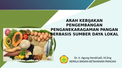 ARAH KEBIJAKAN PENGEMBANGAN PENGANEKARAGAMAN PANGAN BERBASIS SUMBER ...