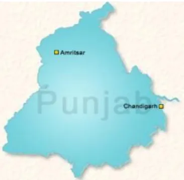 Gambar 2.2 Peta Daerah Punjab 