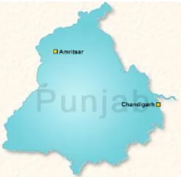 Gambar 2.2 Peta Daerah Punjab 