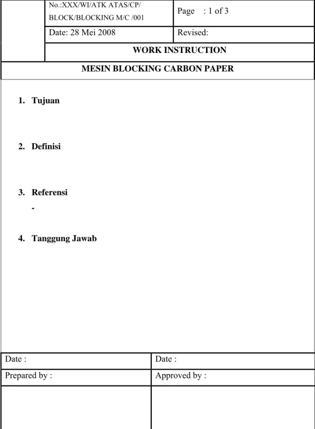 Gambar 4.1. Contoh Halaman Deskripsi Work Instruction 