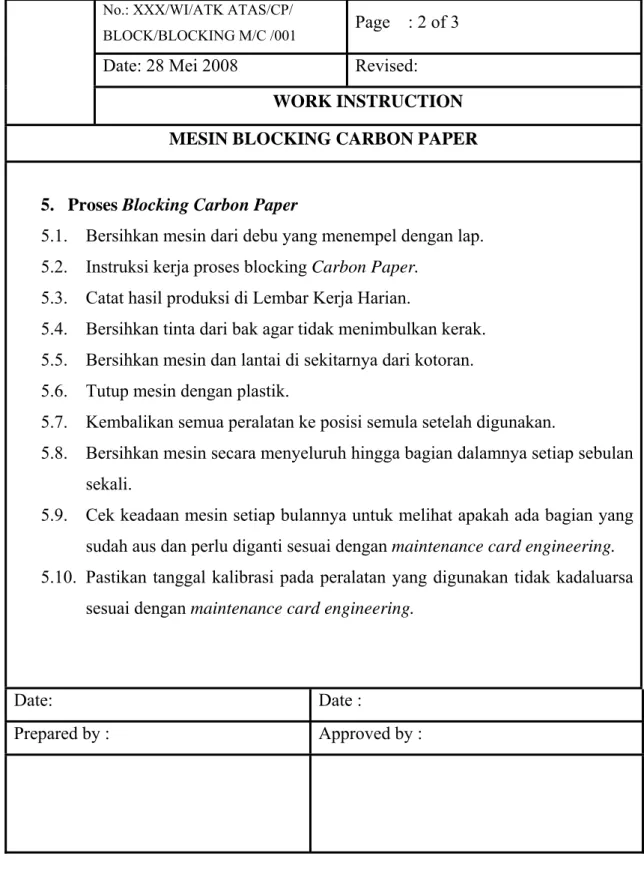 Gambar 4.2. Contoh Work Instruction 