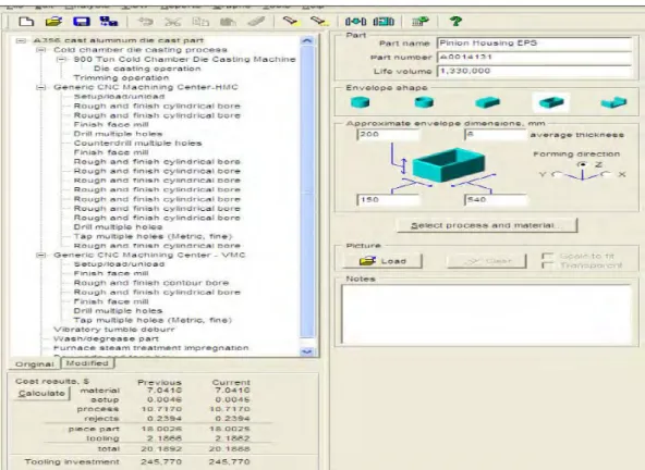 Gambar 2.6 Contoh Penggunaan DFM Concurrent Costing 