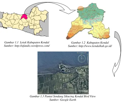 Gambar 1.1  Letak Kabupaten Kendal   Sumber: http://afandiz.wordpress.com/ 