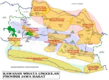 Gambar 1.1 Peta Kawasan Wisata Unggulan Provinsi Jawa Barat 