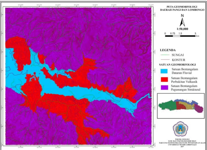 Gambar 3. Peta Geormofologi Daerah Pangi dan Sekitarnya 