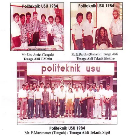 Gambar para tenaga ahli asing dari Swiss yang mengabdi di Politeknik Universitas Sumatera Utara 