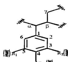 Gambar 1. OCH"  Unit fenil  propanoid lignin:  R,R1 = H,  R3 H,  CH"  CHI atau/dan ikatan  ｬｾ＠yang mungkin pada unit­unit feni! propanoid lain. 