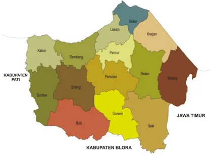 Gambar 3.1 Peta Kabupaten Rembang 