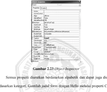 Gambar 2.23 Object Inspector 