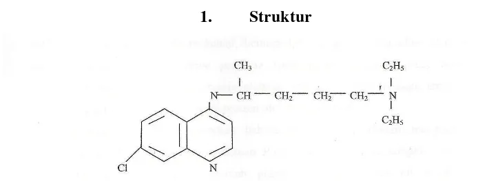 Gambar 5. Struktur kimia klorokuin  (Cotton S. The Mighty Quinine; available from:  