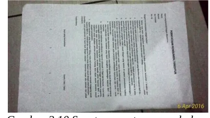 Gambar 2.10 Surat pernyataan nasabah
