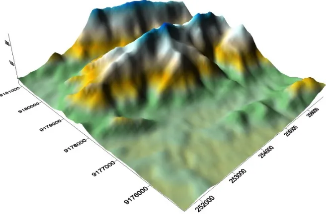 Gambar 2.1 Geomorfologi Digital Daerah Penelitian