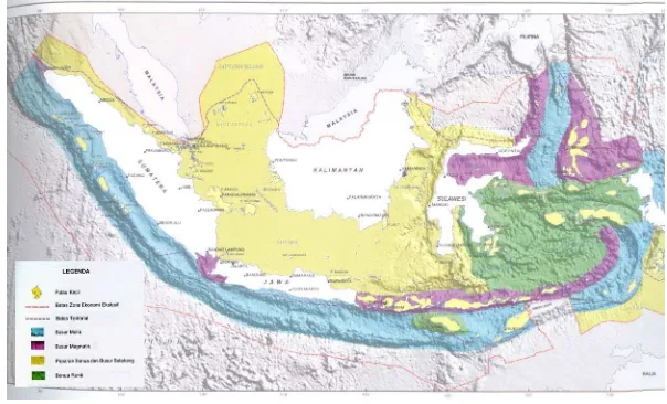 Gambar 5  Pengelompokan pulau kecil berdasarkan tektonogenesis.  Sumber: Pusat Survei Geologi Bandung (2006)