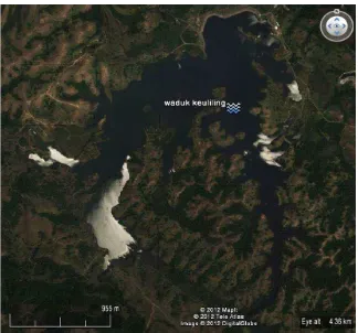 Gambar 3.1. Waduk Keuliling hasil pencitraan Google Earth 