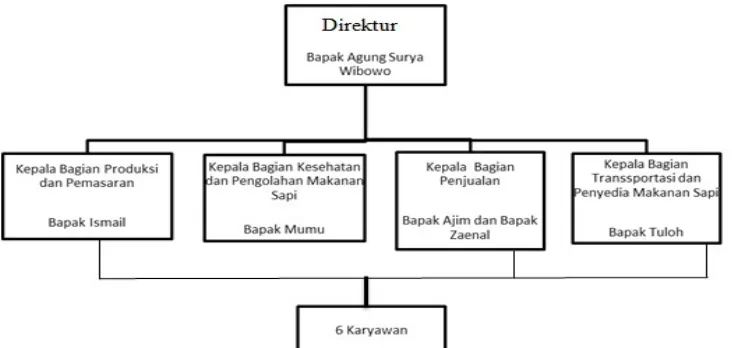 Gambar 1 Struktur organisasi pada CV Sriagung Jaya Makmur