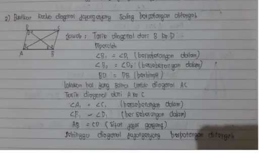 Gambar 7. Contoh Jawaban untuk Soal Nomor 2  P  : Untuk soal No.2, dimana letak kesulitannya? 