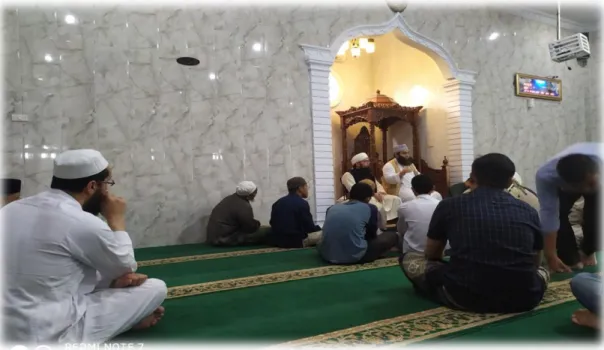 Foto kunjungan jamaah tabligh dari markas langkat-1 ke masjid Nurul Iman P.cermin Kec