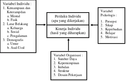 Gambar 2.1. Determinan Kinerja Individu dalam Organisasi 