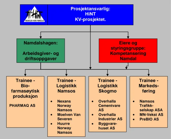 Figur 5: Organisering av trainee-ordningen