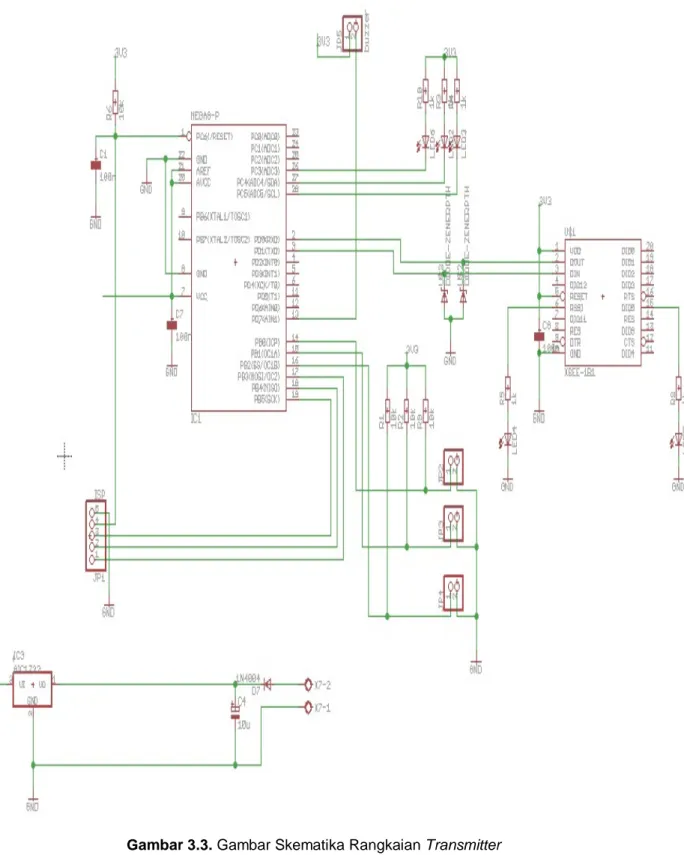 Gambar 3.3. Gambar Skematika Rangkaian Transmitter 