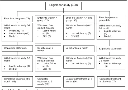 Figure 1 Trial profile. Including reasons for patients’ drop out during the study.