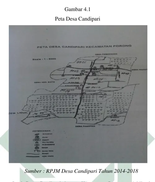 Gambar 4.1   Peta Desa Candipari 