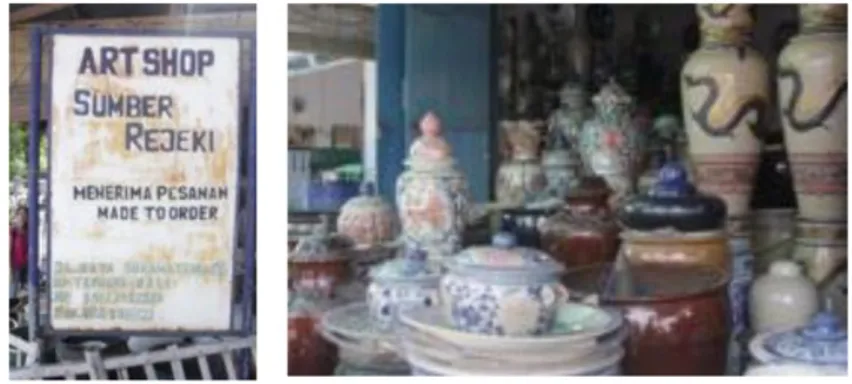 Gambar 1. Keramik bergaya Cina yang dijual di Bali.