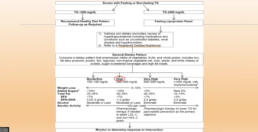 Figure 1 Clinical algorithm for screening and management of elevated TG
