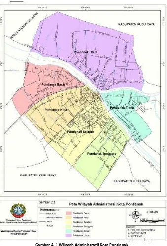 Gambar 4. 1 Wilayah Administratif Kota Pontianak