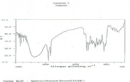 Gambar 17.  Spektrum inframerah senyawa rutin