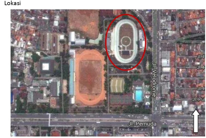 Gambar 2.19 Velodrome Rawamangun dari Google Map 