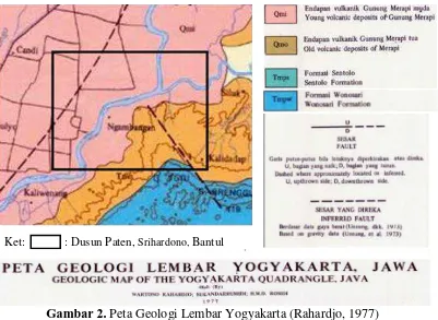 Gambar 2. Peta Geologi Lembar Yogyakarta (Rahardjo, 1977) 
