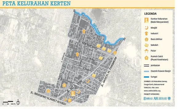 Gambar 1: Peta Wilayah Kelurahan Kerten 